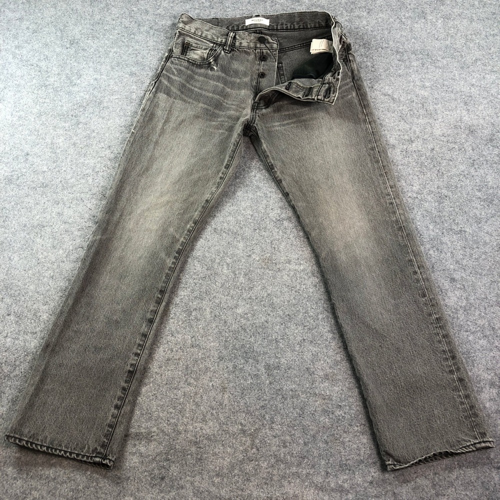 Moussy Vintage Mens Jeans 28 (Fits 30x30) Straight Button Fly Gray Made in Japan